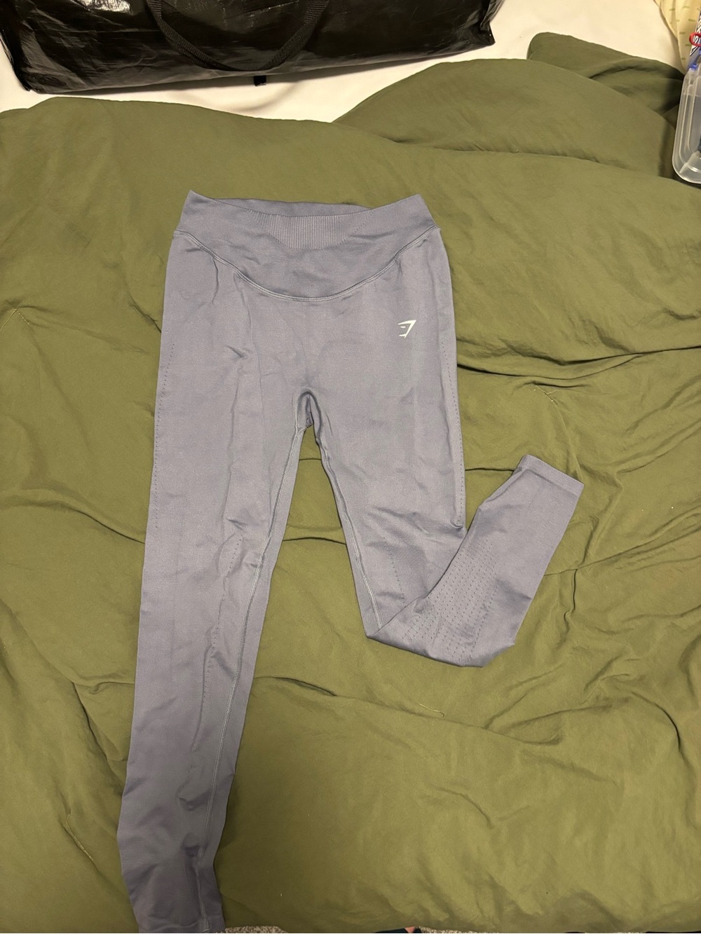 Gymshark Seamless High-Waist Leggings in Dusty Blue
